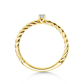 Verlobungsring Classic Loop in 14K Gelbgold mit Diamant 0,05ct H/SI