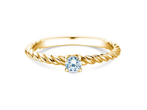 Verlobungsring Classic Loop in 9K Gelbgold mit Diamant 0,15ct H/SI