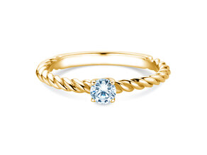Verlobungsring Classic Loop in 14K Gelbgold mit Labordiamant 0,25ct E/VS