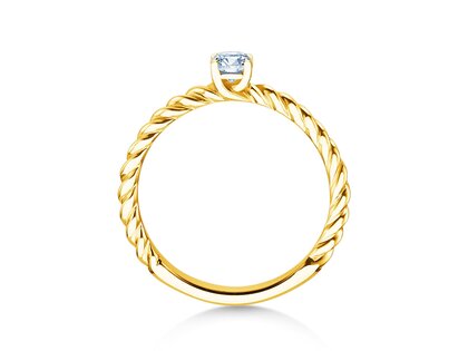 Verlobungsring Classic Loop in 14K Gelbgold mit Labordiamant 0,25ct E/VS