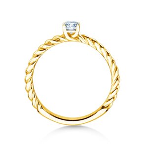 Verlobungsring Classic Loop in 14K Gelbgold mit Labordiamant 0,25ct E/VS