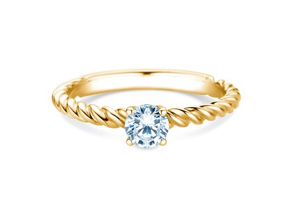 Verlobungsring Classic Loop in 9K Gelbgold mit Diamant 0,30ct H/SI