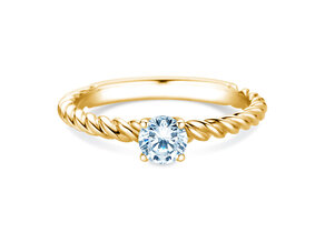 Verlobungsring Classic Loop in 9K Gelbgold mit Diamant 0,30ct H/SI