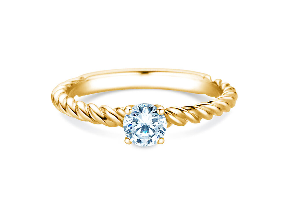 Verlobungsring Classic Loop in 18K Gelbgold mit Diamant 0,30ct G/SI