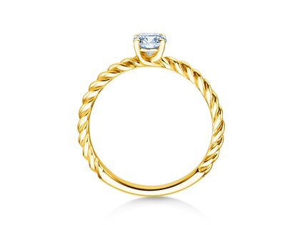 Verlobungsring Classic Loop in 9K Gelbgold mit Diamant 0,30ct H/SI