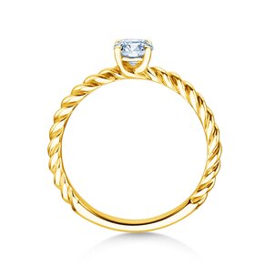 Verlobungsring Classic Loop in 9K Gelbgold mit Diamant 0,30ct H/SI
