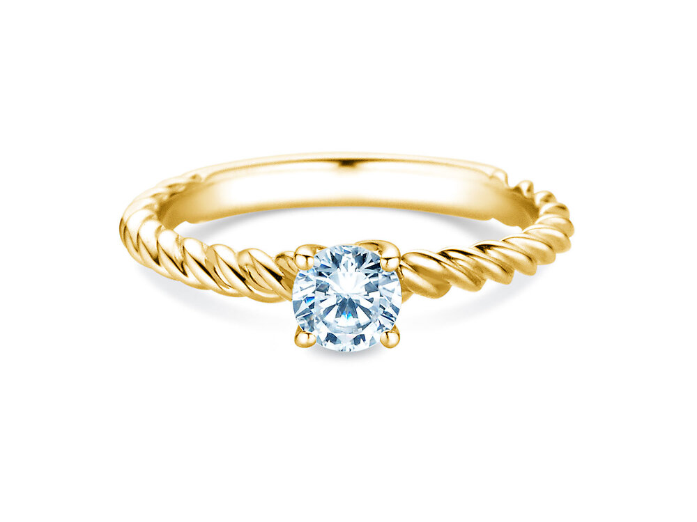 Verlobungsring Classic Loop in 18K Gelbgold mit Labordiamant 0,50ct E/VS