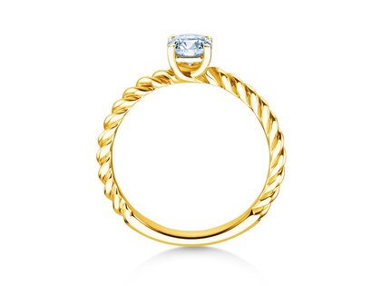 Verlobungsring Classic Loop in 18K Gelbgold mit Diamant 0,60ct H/SI