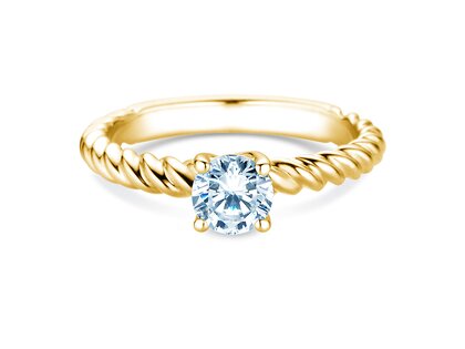 Verlobungsring Classic Loop in 14K Gelbgold mit Labordiamant 0,75ct E/VS