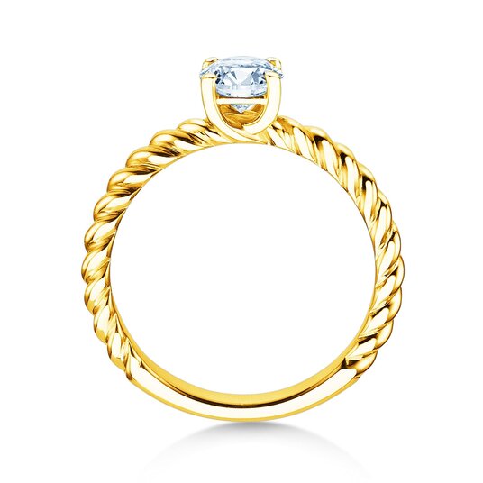 Verlobungsring Classic Loop in 9K Gelbgold mit Labordiamant 2,00ct E/VS