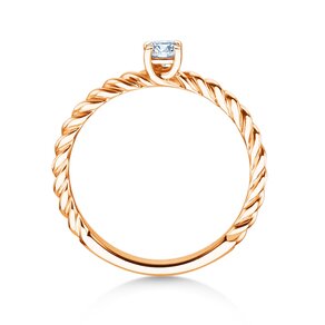 Verlobungsring Classic Loop in 9K Roségold mit Labordiamant 0,15ct E/VS