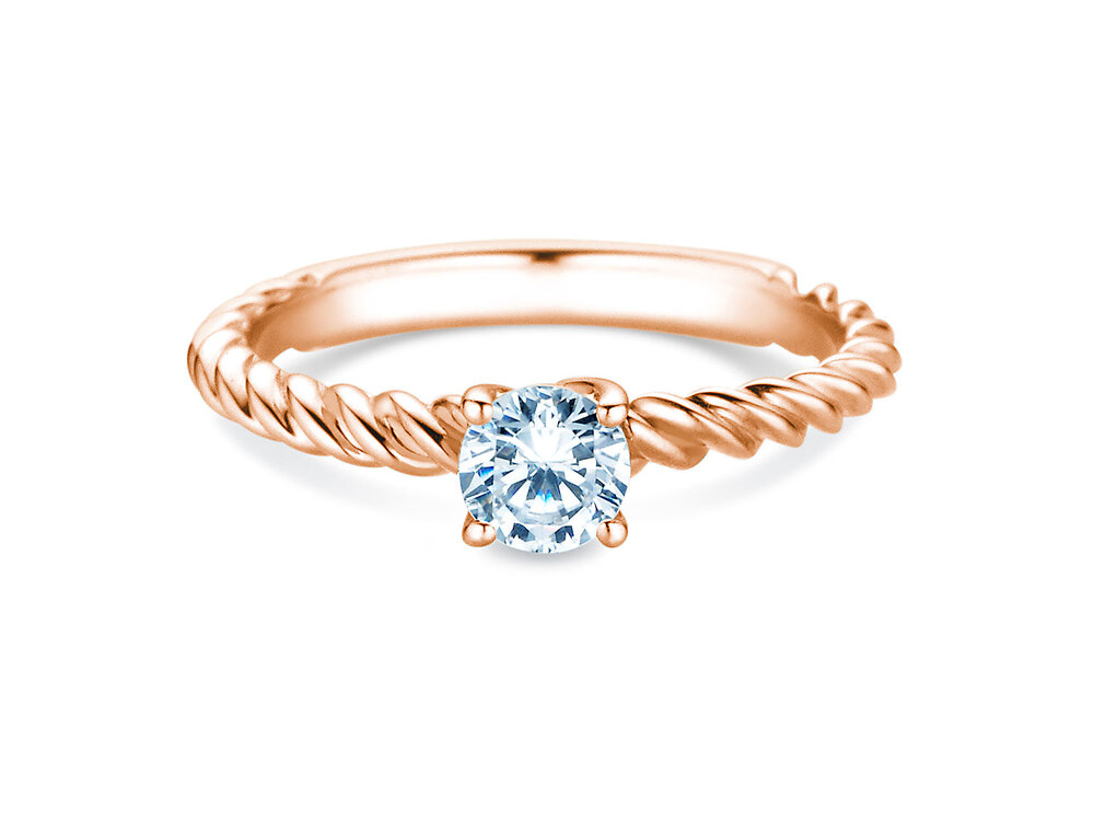 Verlobungsring Classic Loop in 18K Roségold mit Diamant 0,50ct G/SI