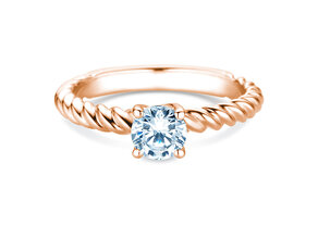 Verlobungsring Classic Loop in 9K Roségold mit Diamant 1,00ct H/SI