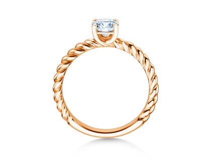 Verlobungsring Classic Loop in 9K Roségold mit Diamant 1,00ct H/SI
