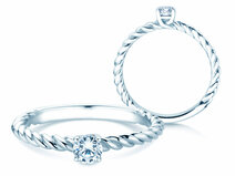 Verlobungsring Classic Loop in Platin 950/- mit Diamant 0,25ct G/SI