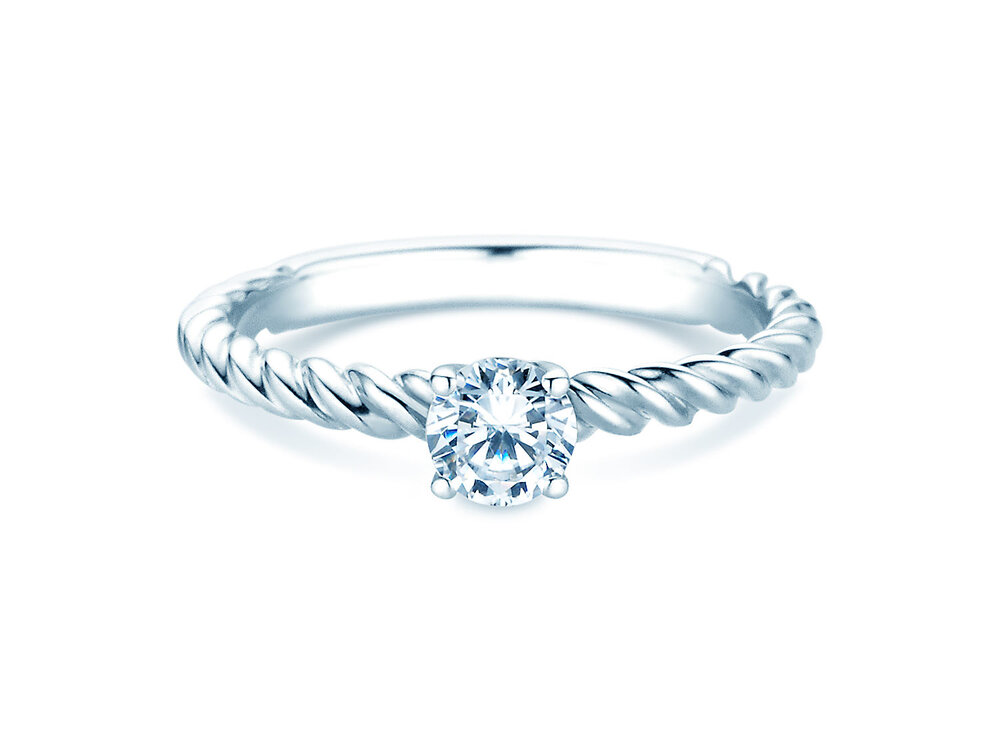 Verlobungsring Classic Loop in Platin 950/- mit Diamant 0,30ct G/SI