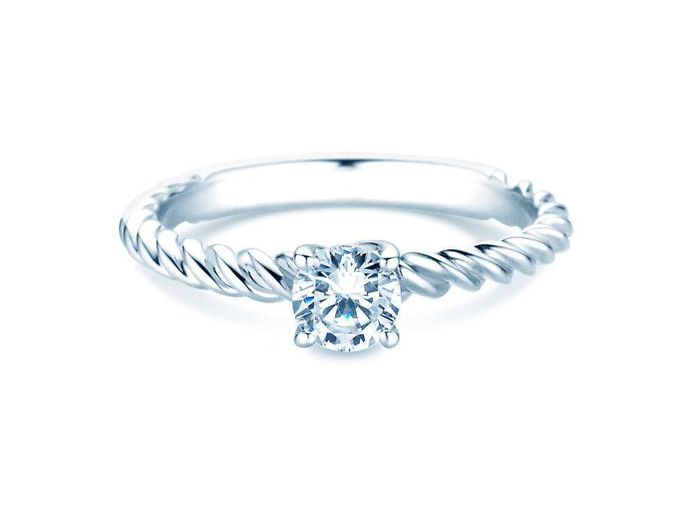 Verlobungsring Classic Loop in Platin 950/- mit Diamant 0,50ct G/SI