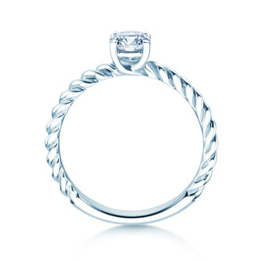 Verlobungsring Classic Loop in 9K Weißgold mit Labordiamant 0,50ct E/VS