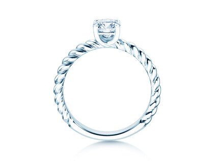Verlobungsring Classic Loop in 18K Weißgold mit Diamant 0,60ct H/SI