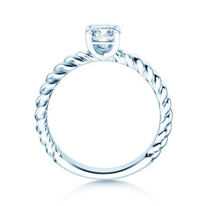 Verlobungsring Classic Loop in 18K Weißgold mit Diamant 0,60ct H/SI