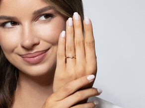 Verlobungsring Classic Petite in 14K Roségold mit Diamant 0,07ct G/SI