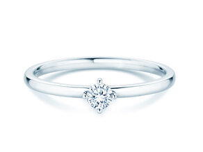 Verlobungsring Compass in 14K Weißgold mit Diamant 0,15ct G/SI