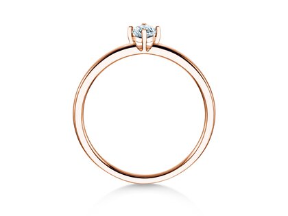 Verlobungsring Compass in 14K Roségold mit Diamant 0,15ct G/SI