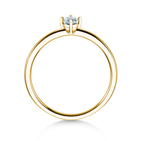 Verlobungsring Compass in 14K Gelbgold mit Diamant 0,15ct G/SI