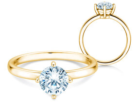 Verlobungsring Compass in 18K Gelbgold mit Diamant 0,60ct G/SI