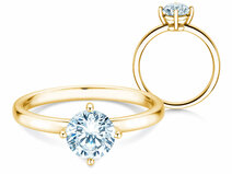 Verlobungsring Compass in 18K Gelbgold mit Diamant 0,50ct G/SI