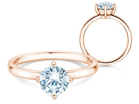 Verlobungsring Compass in 18K Roségold mit Diamant 0,60ct G/SI