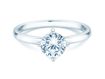 Verlobungsring Compass in 14K Weißgold mit Diamant 1,00ct D/IF