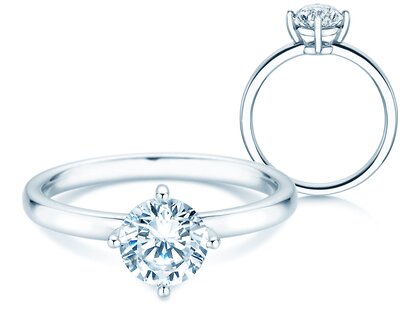 Verlobungsring Compass in 18K Weißgold mit Diamant 0,50ct G/SI