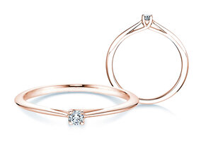 Verlobungsring Delight in 14K Roségold mit Diamant 0,07ct G/SI