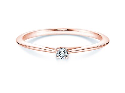 Verlobungsring Delight in 9K Roségold mit Diamant 0,05ct G/SI