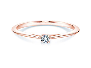 Verlobungsring Delight in 9K Roségold mit Diamant 0,05ct G/SI