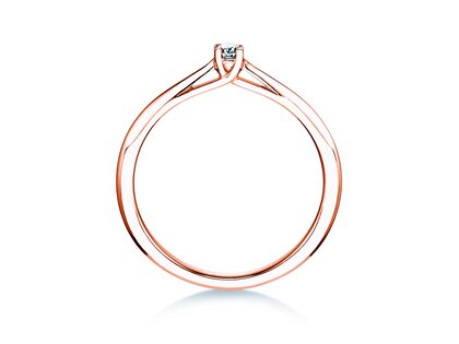 Verlobungsring Delight in 9K Roségold mit Diamant 0,05ct G/SI
