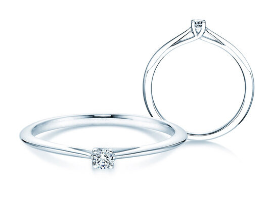 Verlobungsring Delight in 18K Weißgold mit Diamant 0,05ct H/SI