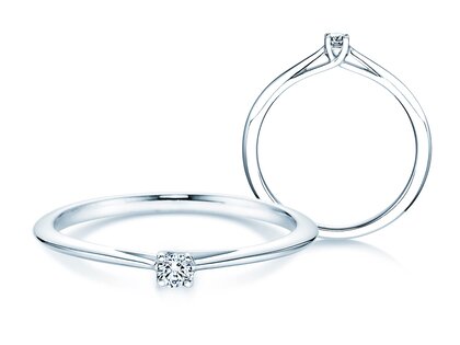 Verlobungsring Delight in 9K Weißgold mit Diamant 0,05ct G/SI