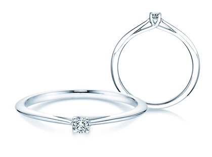 Verlobungsring Delight in 14K Weißgold mit Diamant 0,07ct G/SI