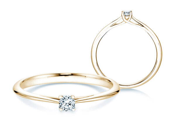 Verlobungsring Delight in 18K Gelbgold mit Diamant 0,10ct H/SI