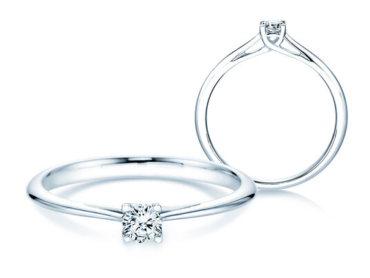 Verlobungsring Delight in 14K Weißgold mit Diamant 0,15ct G/SI