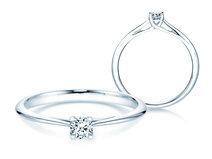 Verlobungsring Delight in 9K Weißgold mit Diamant 0,15ct G/SI