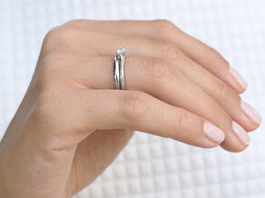 Verlobungsring Delight in 9K Weißgold mit Diamant 0,25ct H/SI
