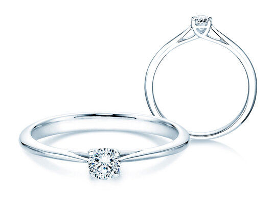 Verlobungsring Delight in 14K Weißgold mit Diamant 0,25ct H/SI