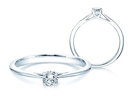 Verlobungsring Delight in 9K Weißgold mit Diamant 0,25ct H/SI