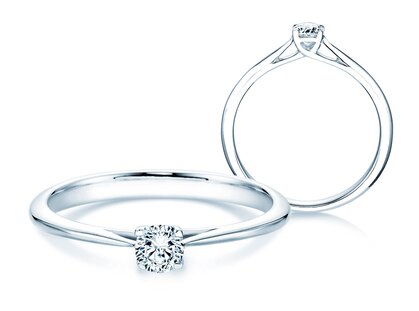 Verlobungsring Delight in 14K Weißgold mit Diamant 0,25ct H/SI
