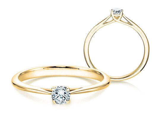 Verlobungsring Delight in 14K Gelbgold mit Diamant 0,25ct G/SI