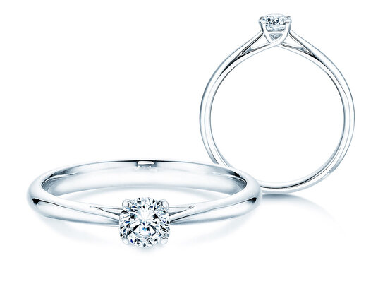 Verlobungsring Delight in 14K Weißgold mit Diamant 0,30ct H/SI