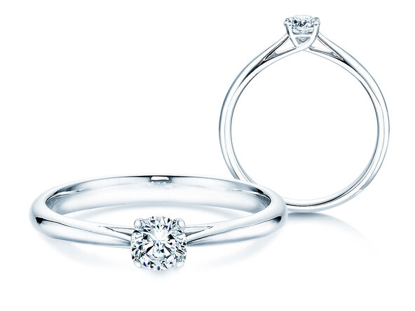 Verlobungsring Delight in 14K Weißgold mit Diamant 0,30ct H/SI